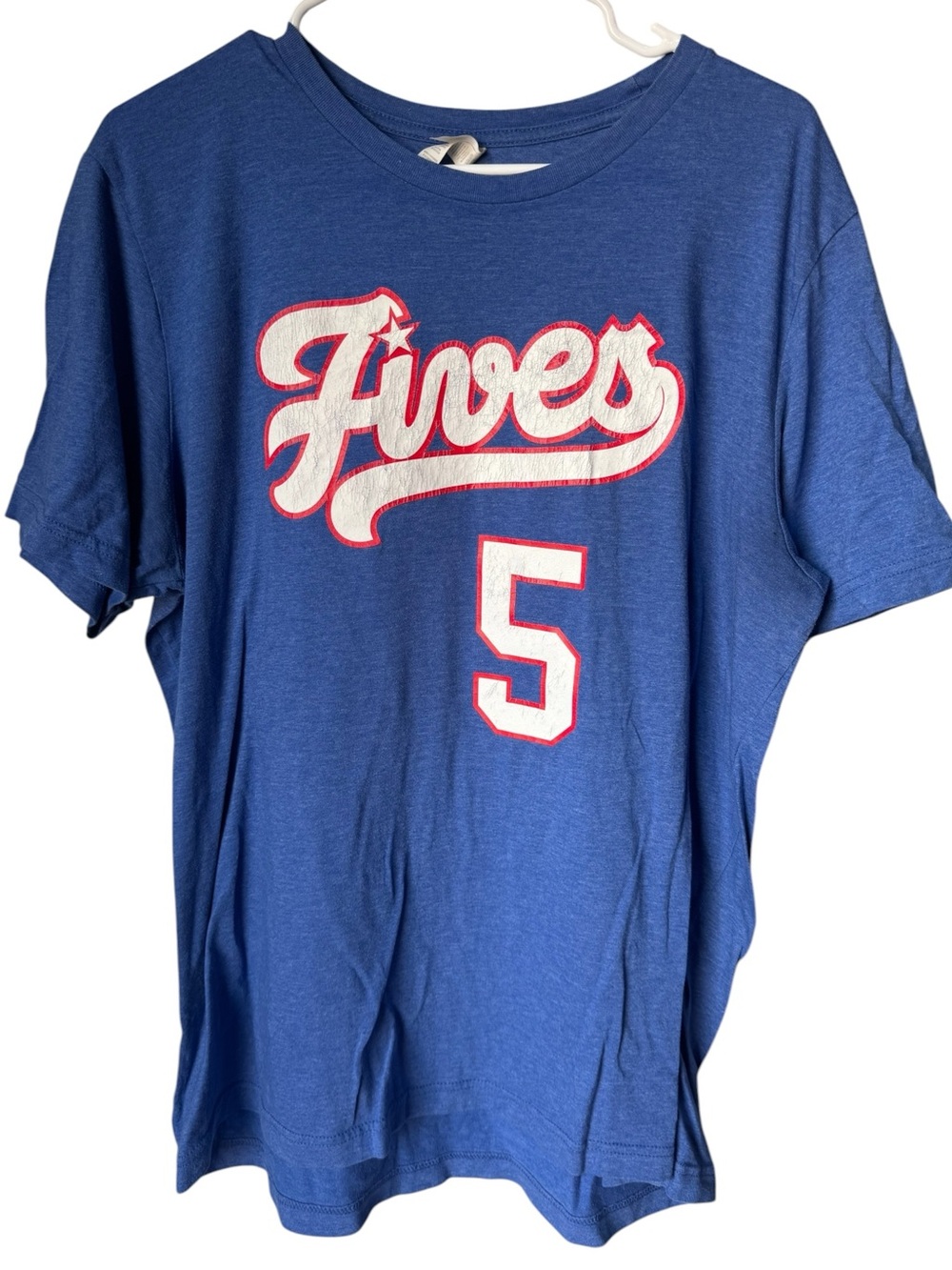Blue "Fives" Five Star Streetwear Sac Kings Graphic Tee Number 5 Men’s XL